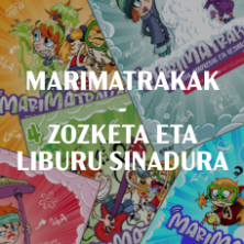 Firma de libros de la colección "Marimatrakak"