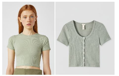 Camiseta verde Pull & Bear 