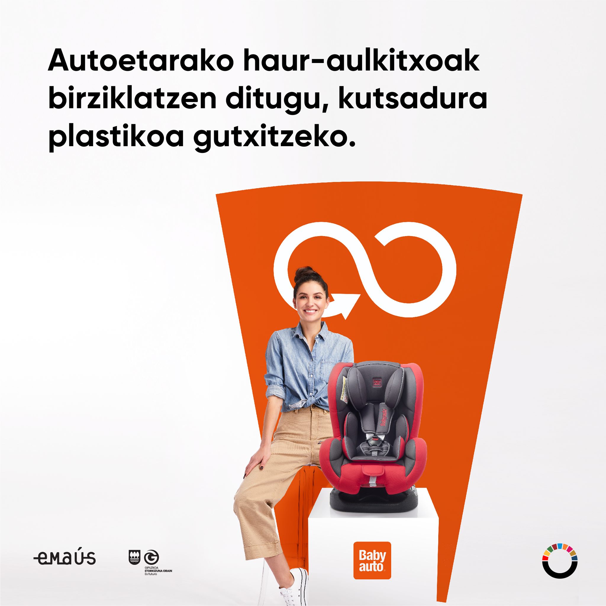 Autoetarako haur-aulkitxoak birziklatzen ditugu