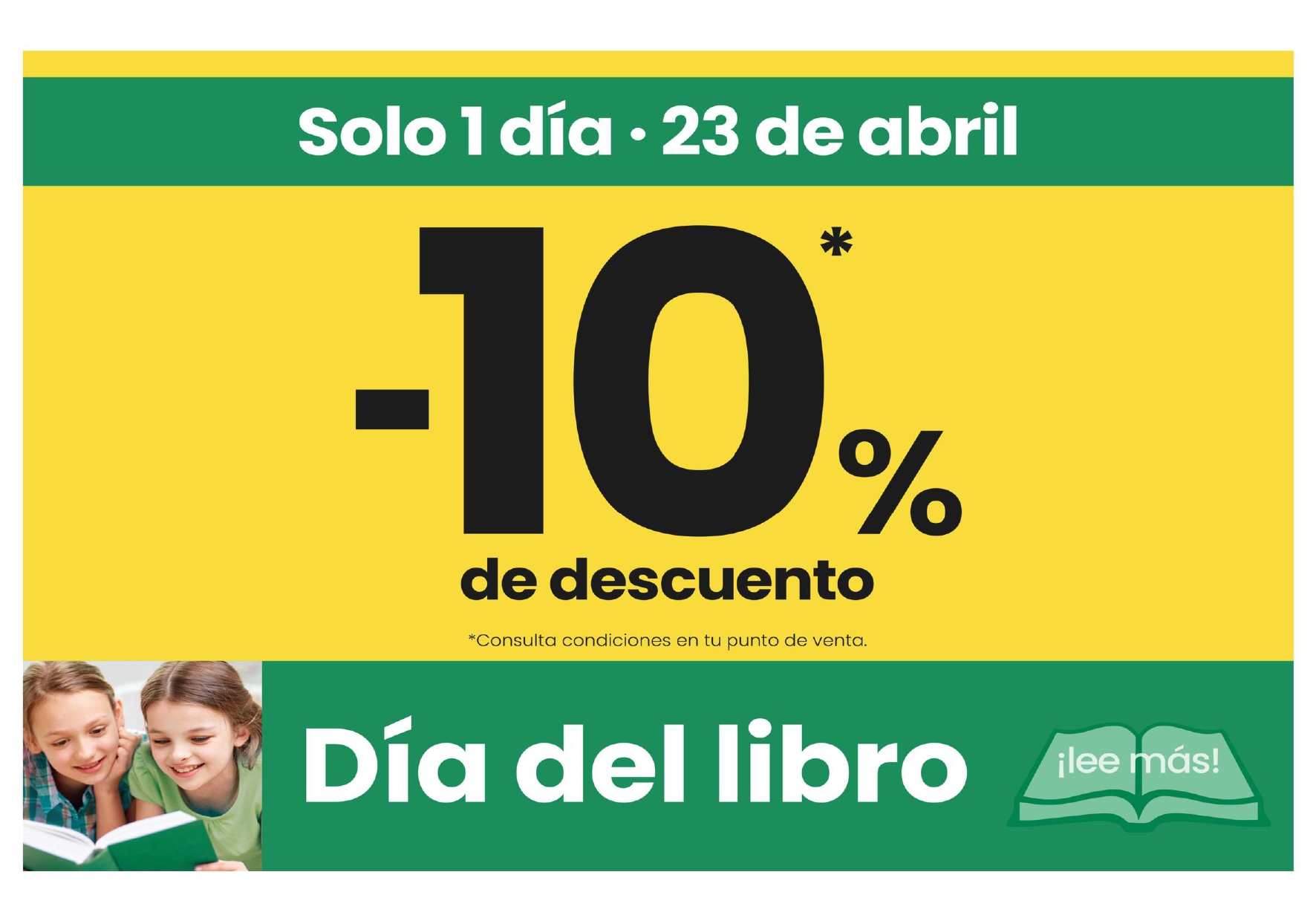 10% de descuento el Día del Libro