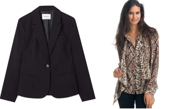 Look Nochevieja Blazer Camisa Estampada