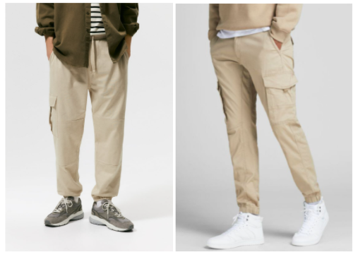 Pantalones cargo beige