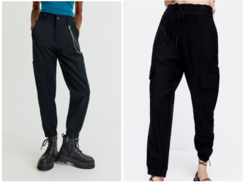 Pantalones cargo mujer negro