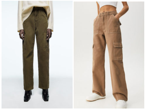 Pantalones cargo mujer rectos