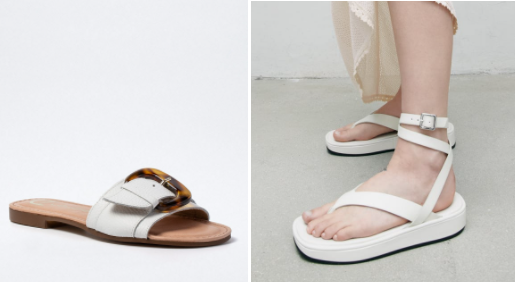 Sandalias blancas para mujer