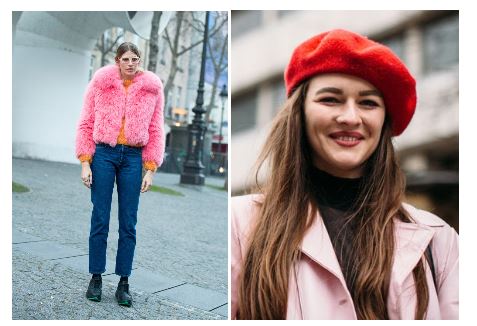 Abrigo y gorro de invierno para mujer