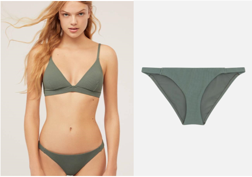 Bañador verde militar para mujer