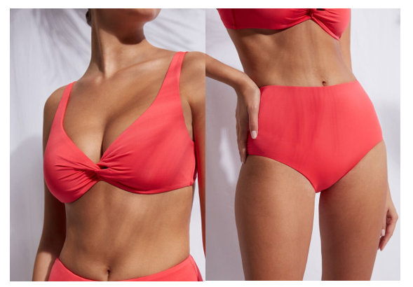 Bikini rojo para mujer con mucho pecho