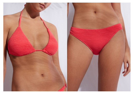 Bikini de triánjulo rojo