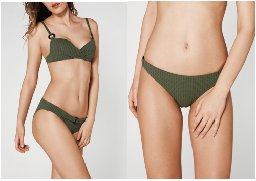 Bikini verde militar para mujer