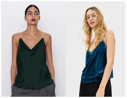 blusa de encaje de tirantes