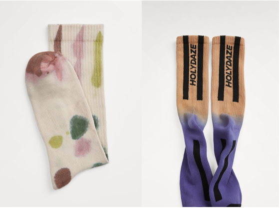 Calcetines con estampado de color