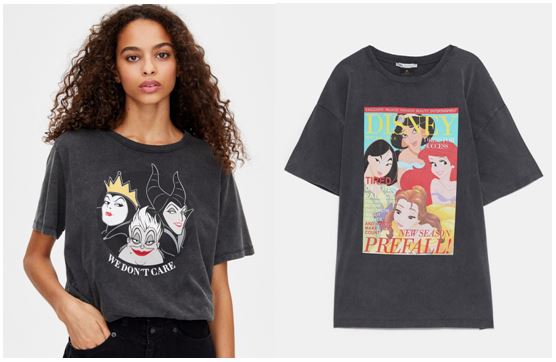 Camiseta negra disney para mujer