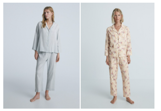 Conjunto de pijama con corte camisero