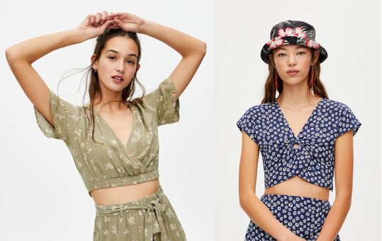 Crop top estampado para mujer