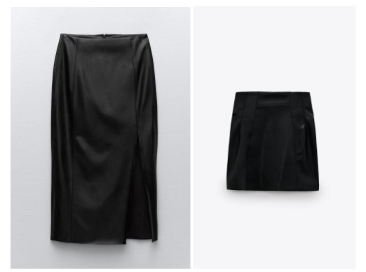 Falda negra para mujer