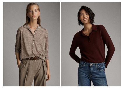Jersey-polo para mujer Massimo Dutti