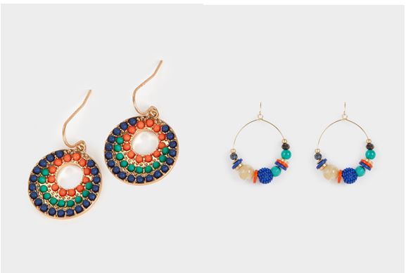 Pendientes multicolor, joyas para mujer