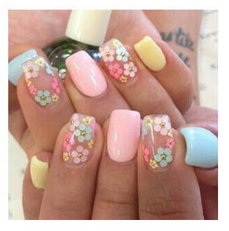 Manicura de flores