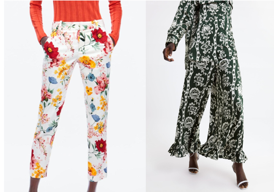 Pantalón floral para mujer