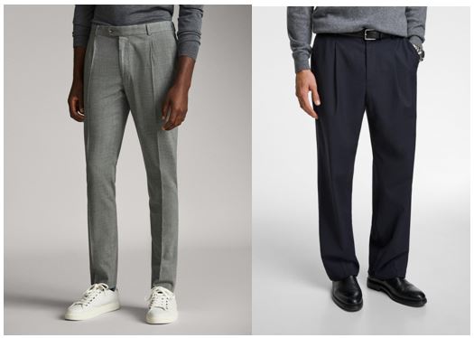 Pantalones de pinza para hombre