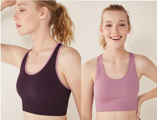 Ropa interior deportiva lila para mujer