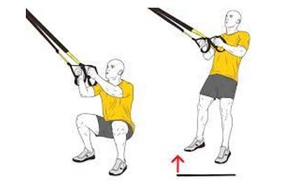 Zancada posterior con TRX