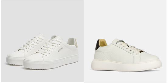 Zapatillas blancas para look de oficina de hombre