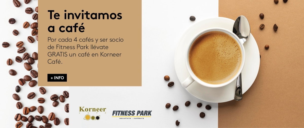 5º CAFÉ GRATIS EN KORNEER CAFÉ: PARA SOCIOS DE FITNESS PARK CON LA APP DE URBIL 