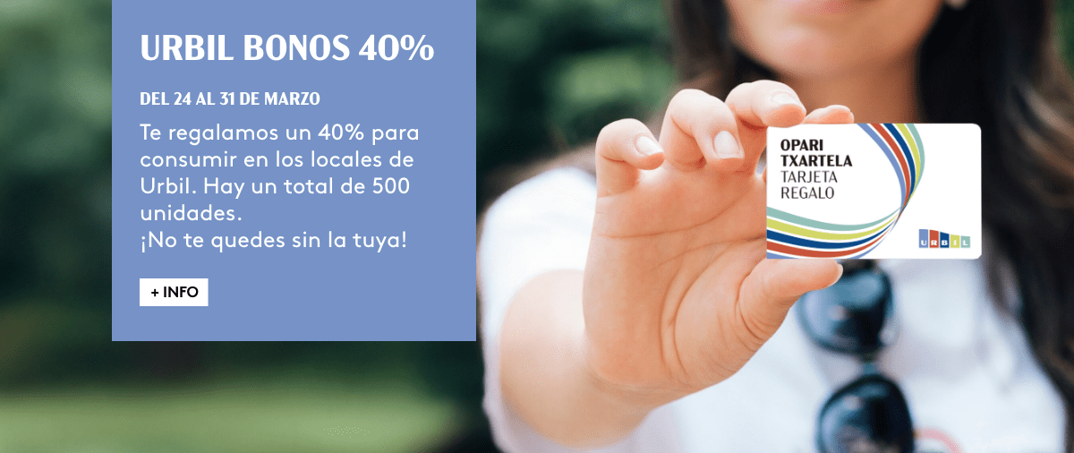 ADQUIERE TU URBIL BONO CON EL 40% DE DESCUENTO PARA CONSUMIR EN URBIL