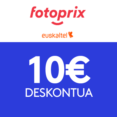 Fotoprix-Euskaltel 10€-ko deskontua