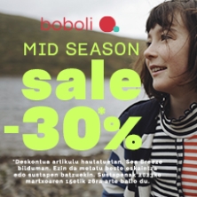 MID SEASON SALE: %30eko deskontua artikulu-aukeraketa batean