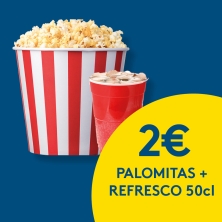 Adquiere tu pack de palomitas + refresco por solo 2€ para Cinesa con la App de Urbil