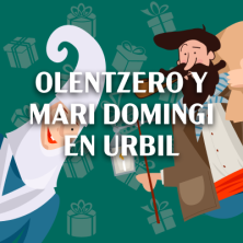 ¡Olentzero y Mari Domingi visitan Urbil!