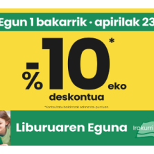%10eko deskontua Liburuaren Egunean